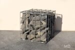 mini gabion carbone mineral deco